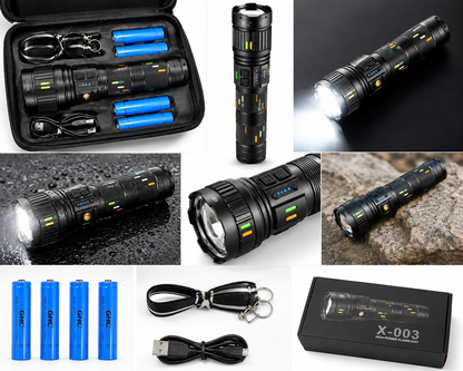 6-in-1 Rechargeable Hammer Torch – Car Emergency Tool